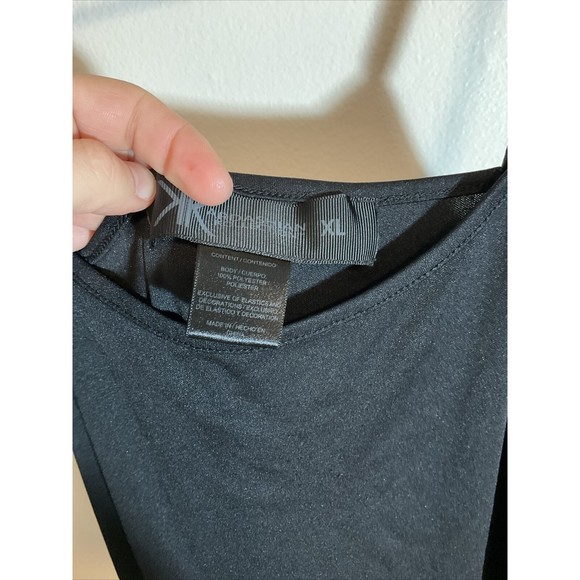 Kardashian Kollection Women’s XL Slip Dress And Cover Black Sheer Designer - Picture 7 of 10